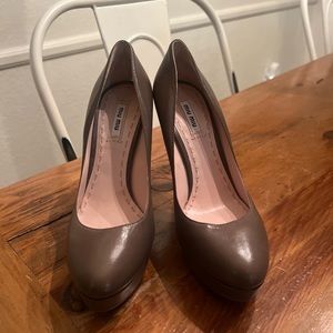 NEW Miu Miu Heels, 5”, NEVER WORN!!  Gorgeous Taupe color, new from the outlet!